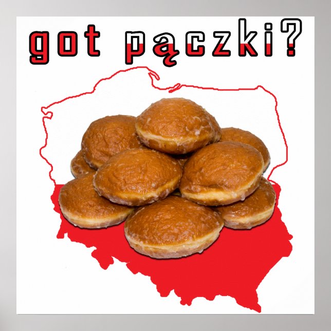 Poster tem paczki? Mapa Polonês (Frente)