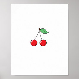 Poster Tema cereja, design cereja