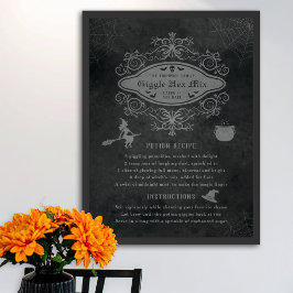 Poster Tema das Bruxas Engraçadas Poção Recebe Dia das Br