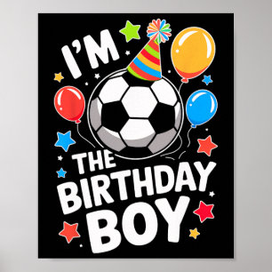 Poster Tema de Aniversário de Futebol para Menino Fantasi