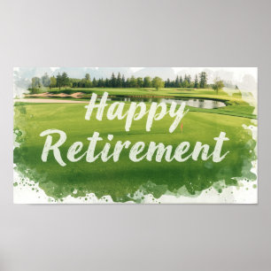 Poster Tema de aposentadoria de golfe