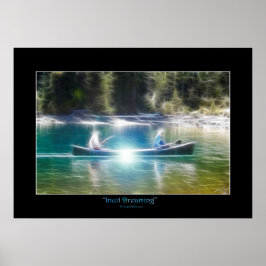 Poster Tema de Arte Nativo Americano Sonho Inuit