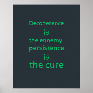 Poster Tema de Engenheiro Quântico de Cabine Verde Carvão