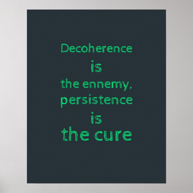 Poster Tema de Engenheiro Quântico de Cabine Verde Carvão (Frente)