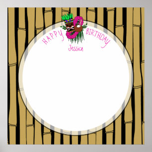 Póster Tema de Festa de aniversário do Luau Personalizad