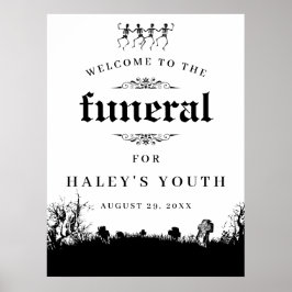 Poster Tema de Funeral RIP Vinte Anos 20s Divertido 30º A