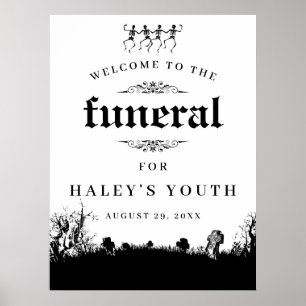 Poster Tema de Funeral RIP Vinte Anos 20s Divertido 30º A