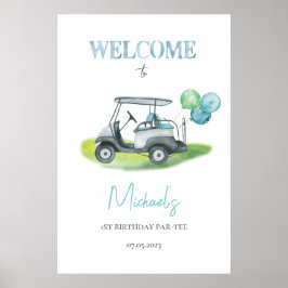 Poster Tema de Golfe do Partido Putt Bem-vindo