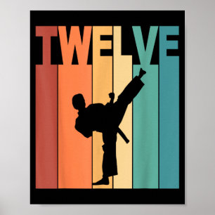 Poster Tema de Karatê Taekwondo de 12 anos de idade