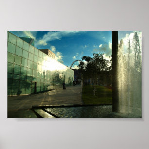 Póster tema de Manchester City do centro dos urbis