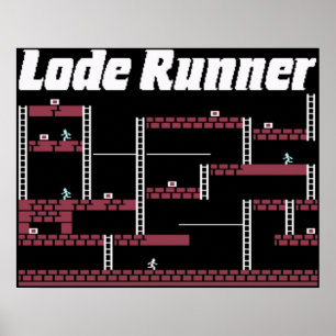 Poster Tema de retro do Jogo de Vídeo do Lodo Runner
