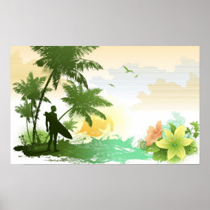 Póster Tema de Surfer