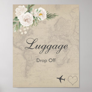 Poster Tema de viagem chá de noiva Bagagem para Despacho