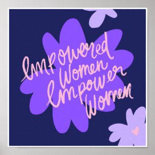 Poster Tema do Dia das Mulheres Design Fofo de Cartaz
