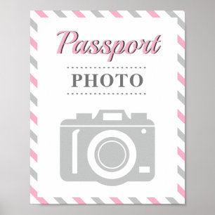 Poster Tema do Viagem do Passport Photo Booth Airplane
