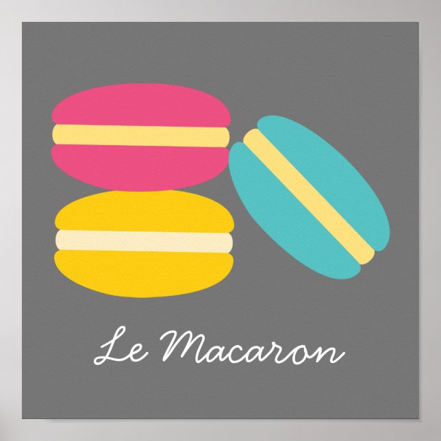 Poster Tema francês Le Macaron (Frente)