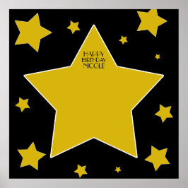 Poster Tema Hollywood Aniversário Autografo Keepsasasasas