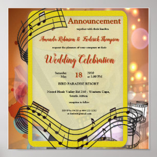 Poster Temas de Celebração para Amantes de Música