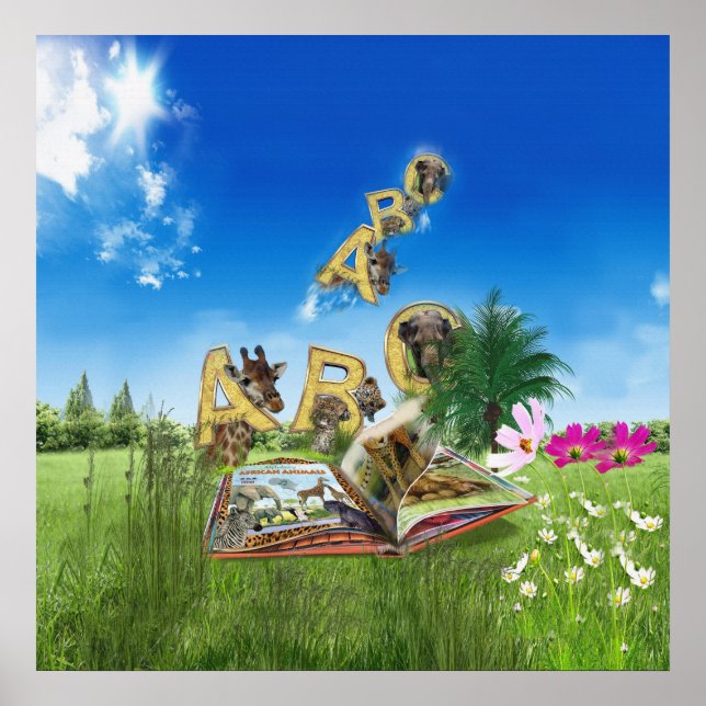 Poster Temas do alfabeto ABC Capital. (Frente)