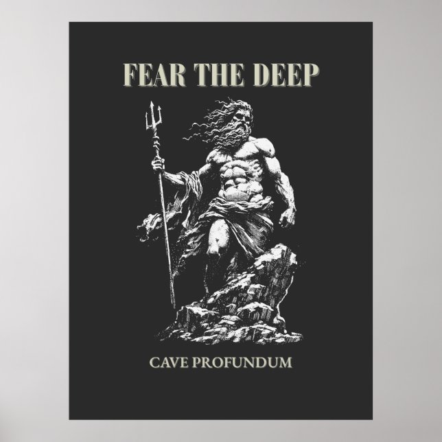 Poster Temer o Profundo – Poseidon Mítico  (Frente)