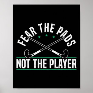 Poster Temer Os Pads Não O Jogador De Hockey Sobre Grama