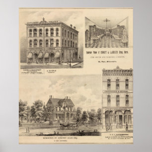 Póster Temme e Schnittger, fabricantes, Minnesota
