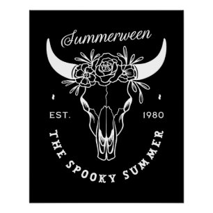 Póster Temo da festa gótica de verão de Summerwin preto