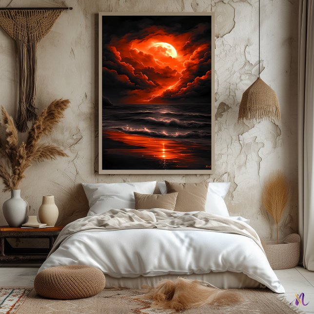 Poster Tempestade da Lua Carmesim – Tempestade Fogueira S (Criador carregado)
