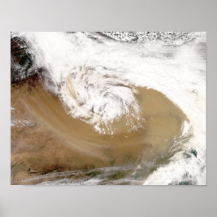 Póster Tempestade da poeira em China do norte