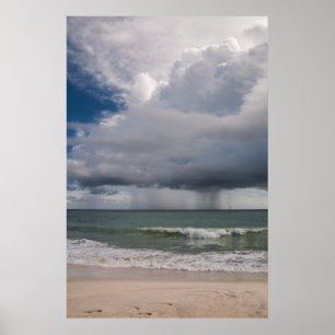 Poster Tempestade de chuva sobre o oceano Atlântico