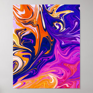 Poster Tempestade de cores Melhor pintura abstrato colo