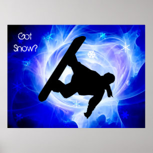 Póster Tempestade de neve azul do redemoinho