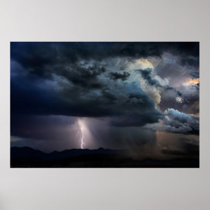 Poster Tempestade de raios da Montanha Rochosa