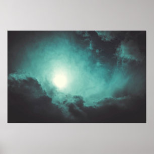 Poster Tempestade de vento nuvens do céu de textura