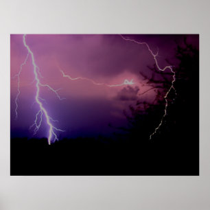 Póster Tempestade do relâmpago de Texas do sudoeste