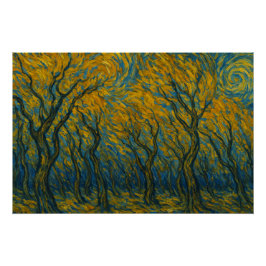 Póster Tempestade na Floresta Ouro