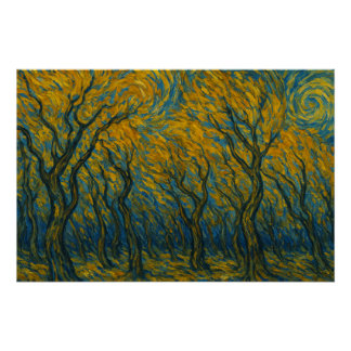 Póster Tempestade na Floresta Ouro