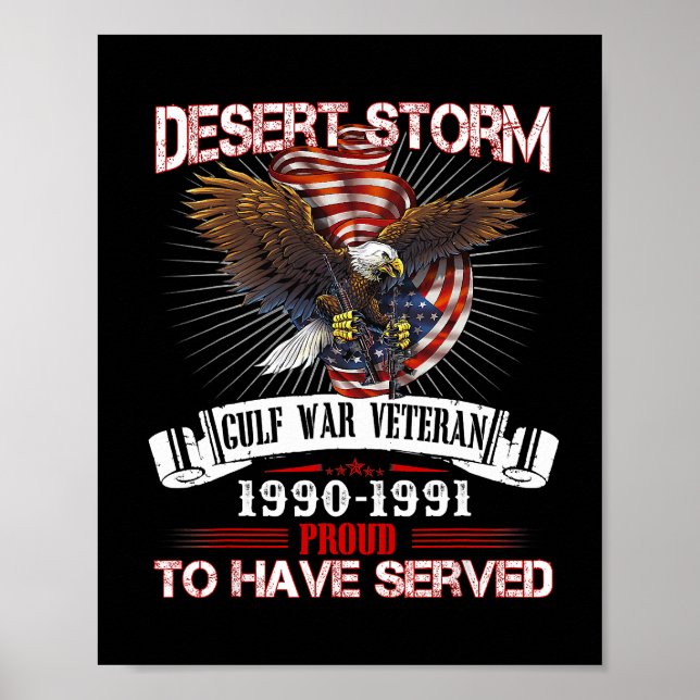 Poster Tempestade no Deserto Veterano T Camisa Veterano O (Frente)