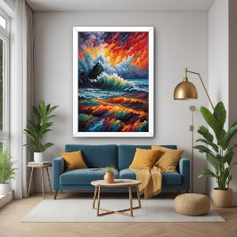 Póster Tempestade no Oceano de Fiery - Arte de Capa