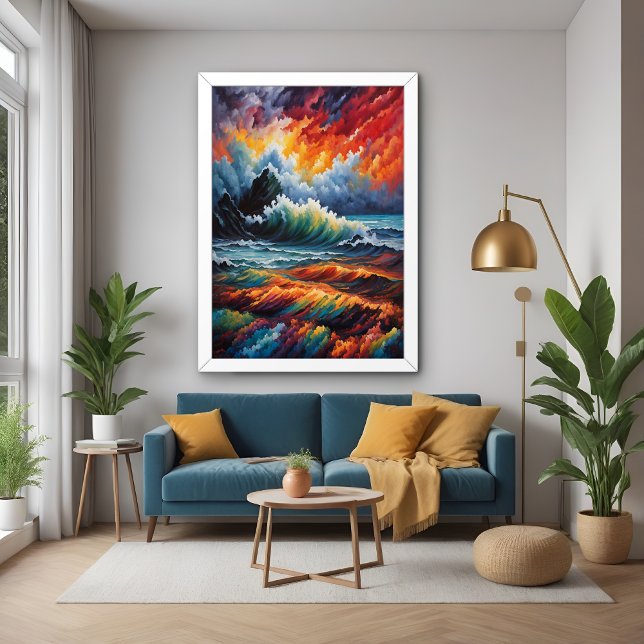 Póster Tempestade no Oceano de Fiery - Arte de Capa (Criador carregado)