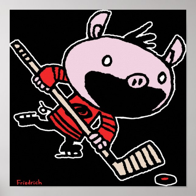 Poster Tempestade o Porco de Hockey (Frente)
