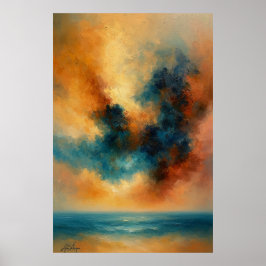 Poster Tempestade Serenidade Abstrata