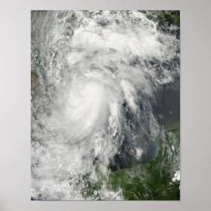 Póster Tempestade tropical Hermine no Golfo do México