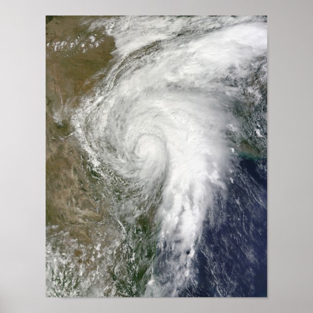 Poster Tempestade tropical Hermine sobre o Texas (Frente)