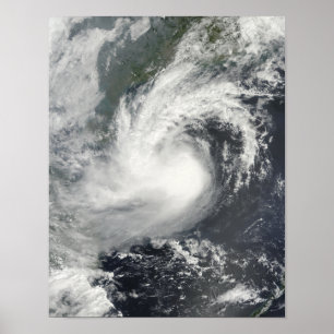 Poster Tempestade tropical Parma que aproxima China e