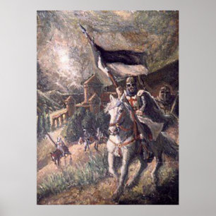 Póster Templário antes dum castelo