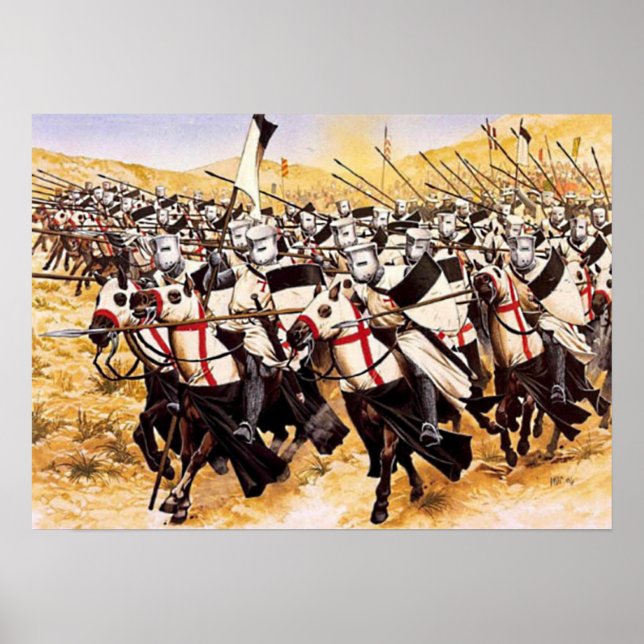 Póster Templerreiterei no ataque (Frente)