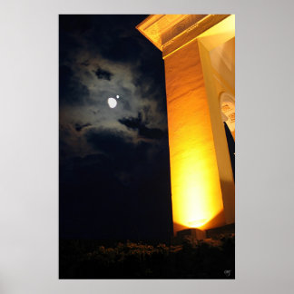 Póster Templo à noite