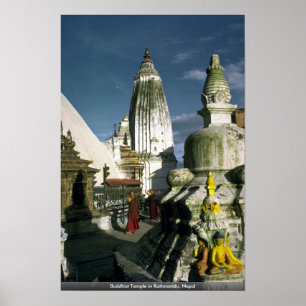Poster Templo budista em Kathmandu, Nepal