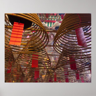 Póster Templo Budista Man Mo de Hong Kong
